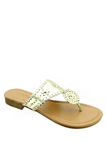 Gold Jack Rogers inspired sandals