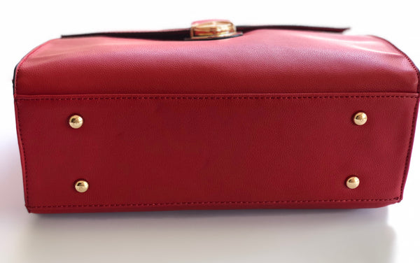 ‘Impulse’ Red With Gold Accent Handbag Purse