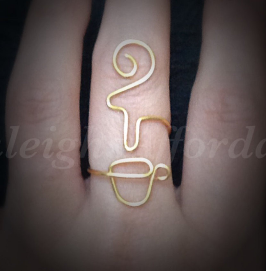 Custom Wire Coffee Tea Cup Ring (MADE TO ORDER)