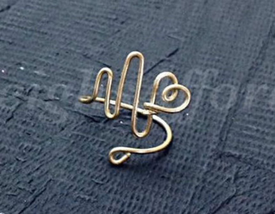 Custom Wire Heartbeat EKG Ring (MADE TO ORDER)