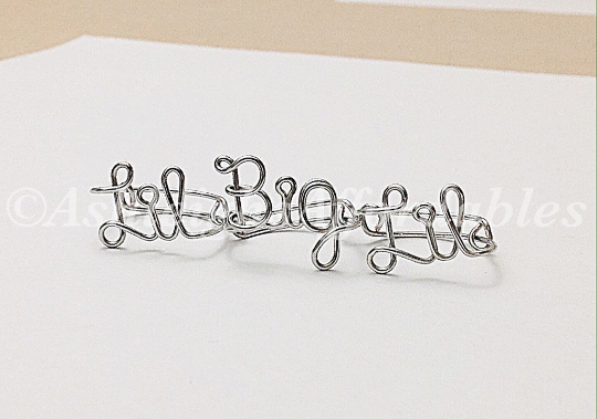 Custom Wire "Big" "Lil" (Little) Ring Set (MADE TO ORDER)