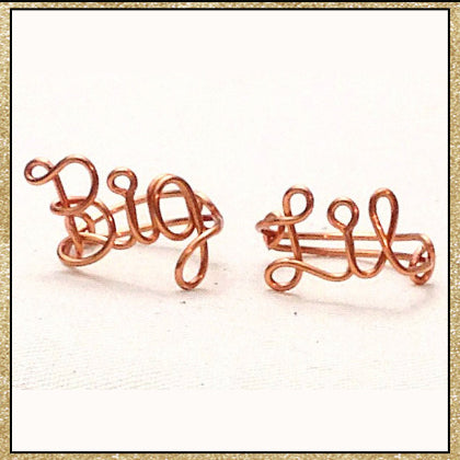 Custom Wire "Big" "Lil" (Little) Ring Set (MADE TO ORDER)